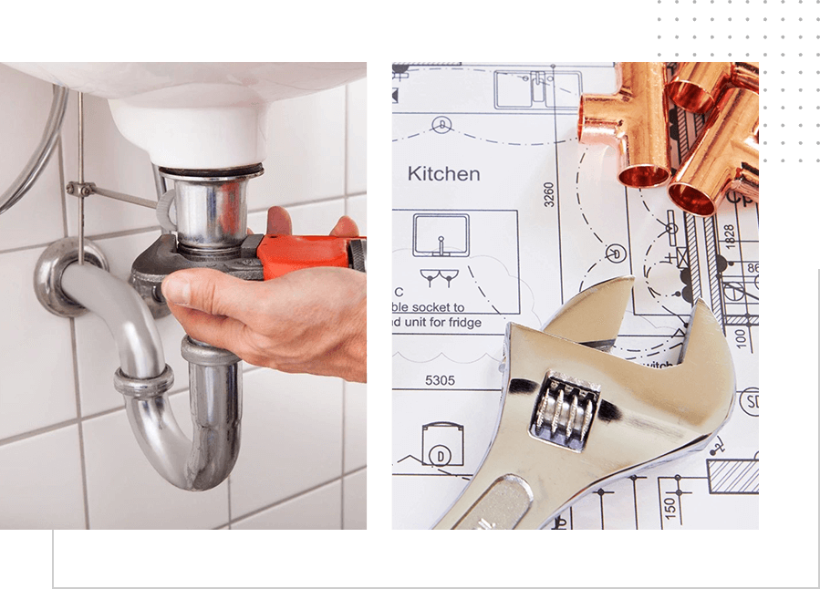 A collage of plumbing images with the words " plumber ".